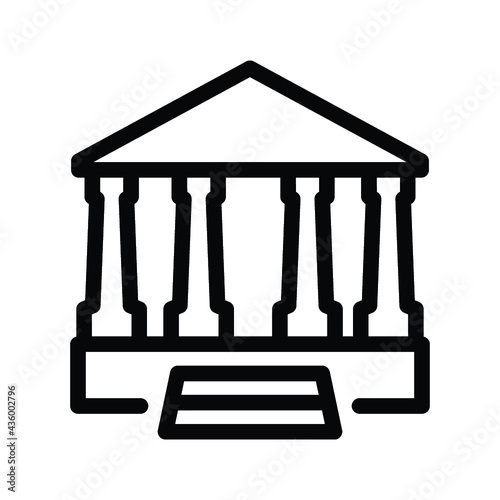 Bank, building icon