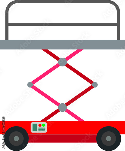 Hydraulic lifts. Means of transportation and lifting of goods to a height.