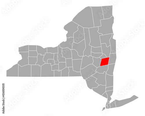 Karte von Albany in New York