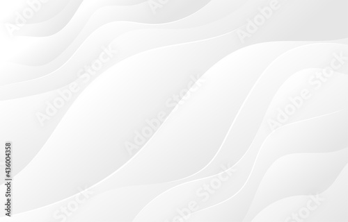 White and light gray wave flowing modern soft luxury texture with smooth and clean vector subtle abstract background