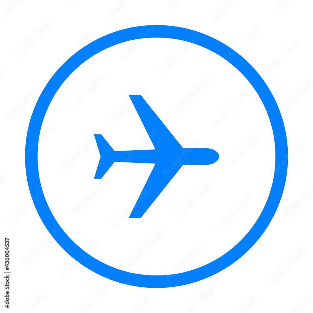 Flugzeug und Kreis