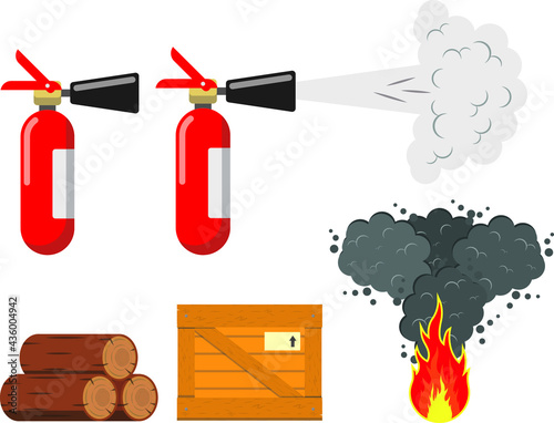 Fire extinguisher. Means of fighting fire. Fire information kit.