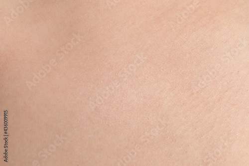 Texture of clean human skin, closeup view