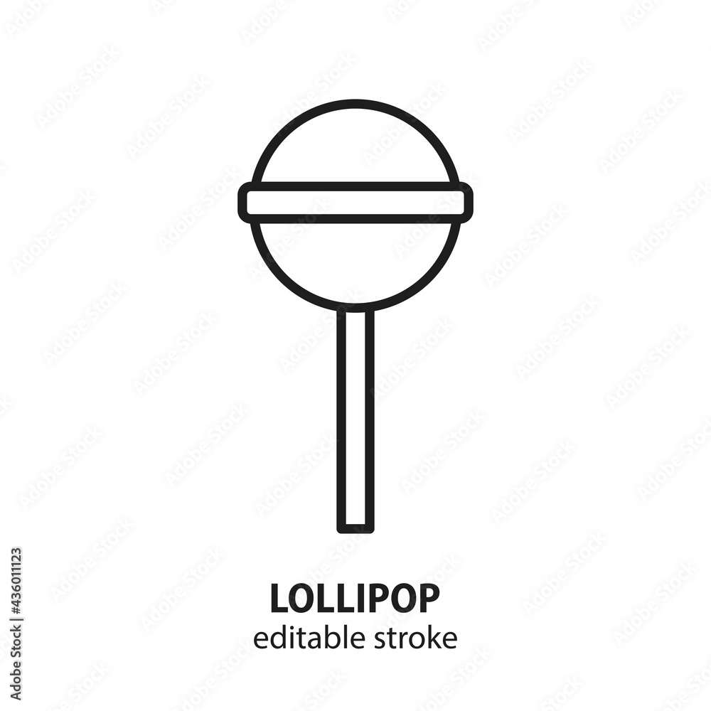 Caramel vector icon. Line sign of sweets. Editable stroke. Caramel vector icon. Line sign of sweets. Editable stroke.