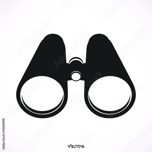 Binoculars flat icon 