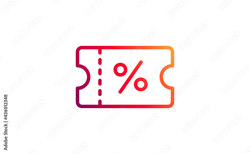 Simple discount coupon icon. Vector illustration for graphic design, Web, UI, app. Simple discount coupon icon. Vector illustration for graphic design, Web, UI, app.