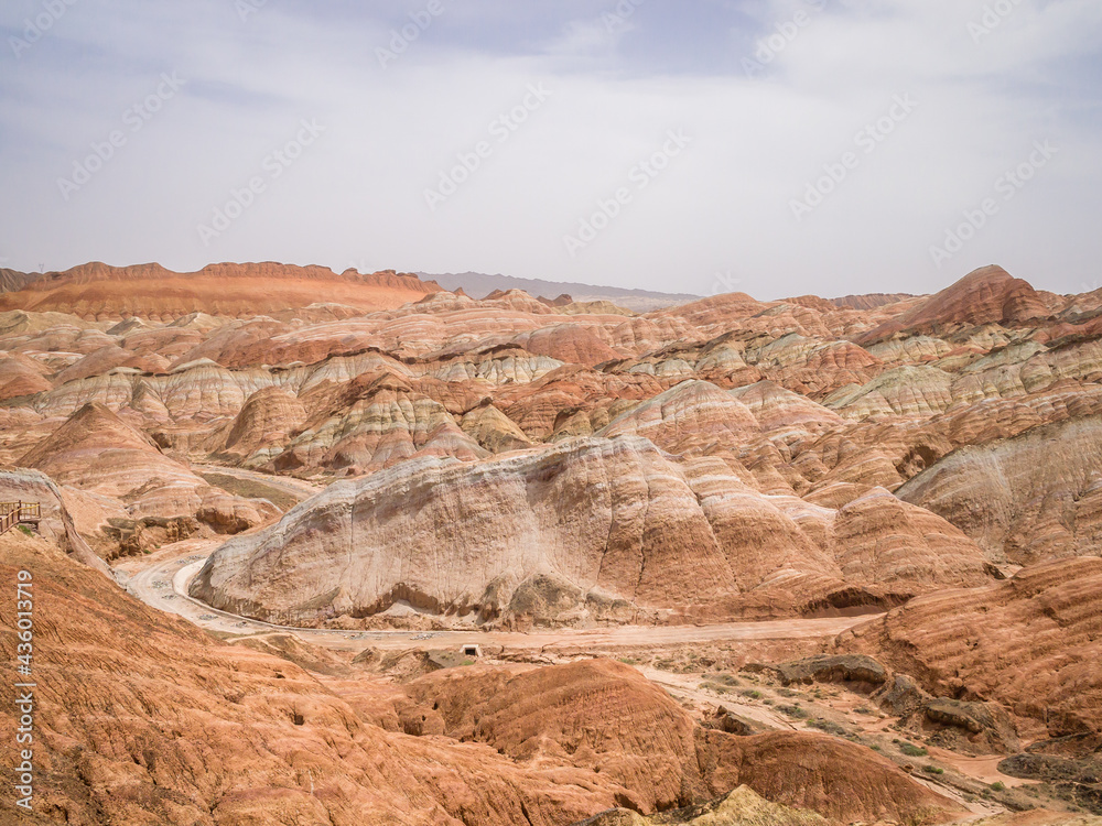 Rainbow mountains in Zhangye national park