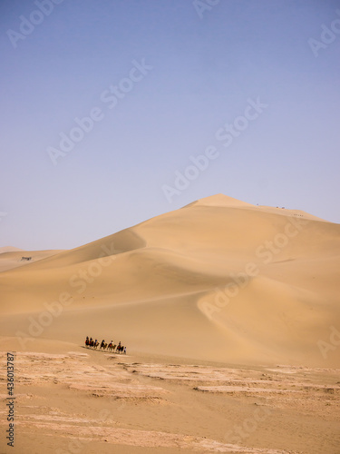 Dunes in the desert near Dunhuang Oasis
