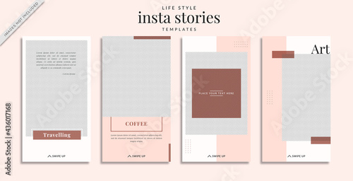 Life Style instagram stories template free vector