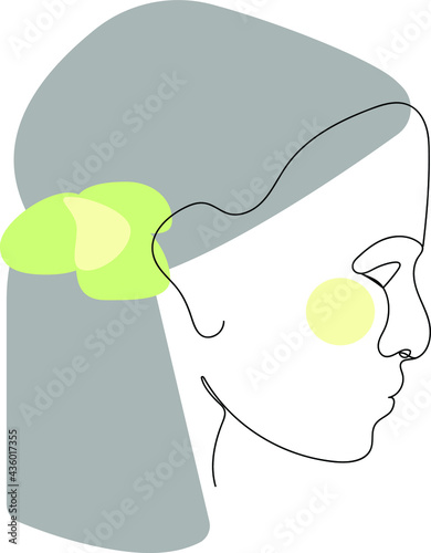 abstraction girl in one line