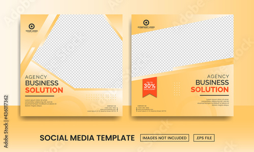 busines social media post template free vector