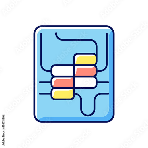 Circuit breaker panel RGB color icon. Distribution board. Electricity supply system. Electrical panel. Metal boxes. Isolated vector illustration. Safety devices simple filled line drawing