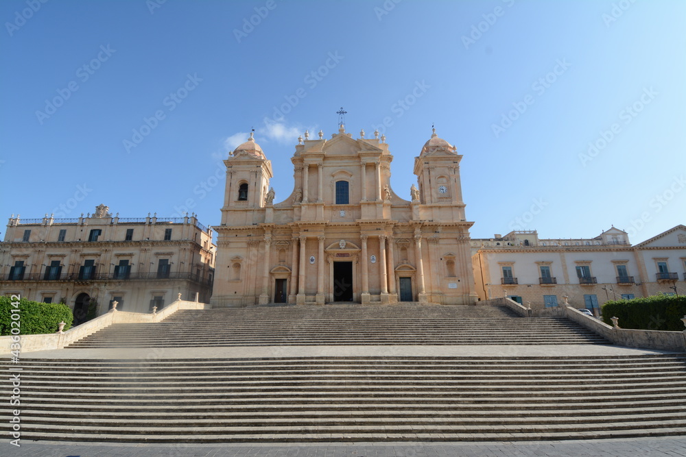 the Cathedral of Noto is a jewel of Sicilian baroque that is located on the main street full of other masterpieces of Baroque architecture.