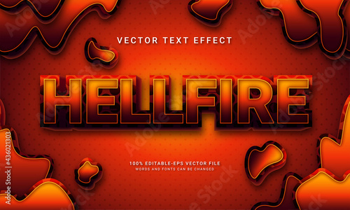 Hellfire 3d text style effect themed red hot
