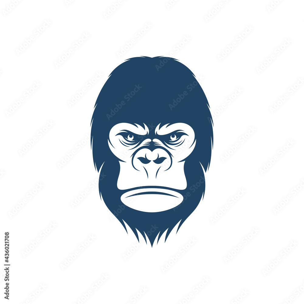 Head Monkey vector illustration. Head Monkey logo design concept template. Creative symbol Head Monkey vector illustration. Head Monkey logo design concept template. Creative symbol