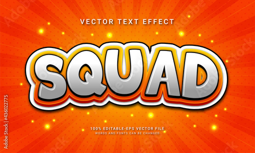 Squad editable text effect