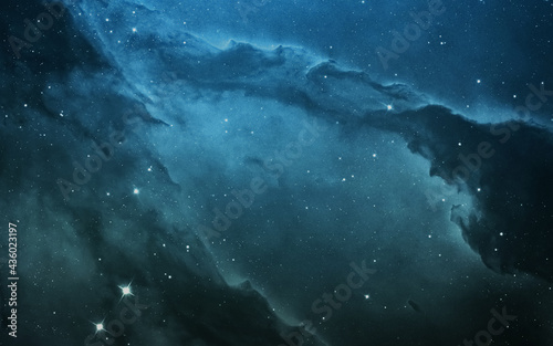 abstract night light blue sky overlay falling overlay texture with starlight twinkling space universe pattern on space. © Visualism