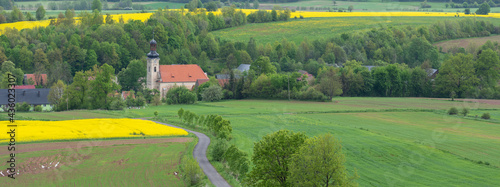 Dobkow village in Kaczawskie Mountains - Poland, Lower Sielesia  photo