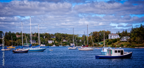 Canvas Print Boats Along the Shore in Chester, NS