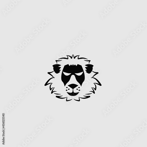 Vector illustration of lion head icon