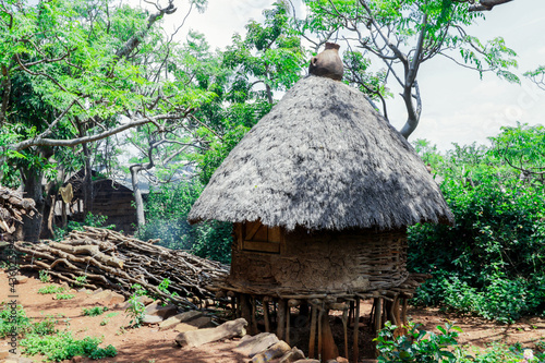 Traditional Houses in the Konso Cultural Village, Ethiopia photo