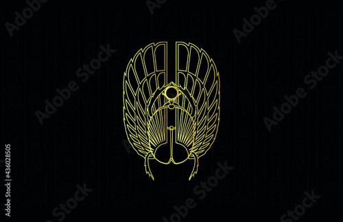 Egyptian Scarab Pharaoh bug symbol