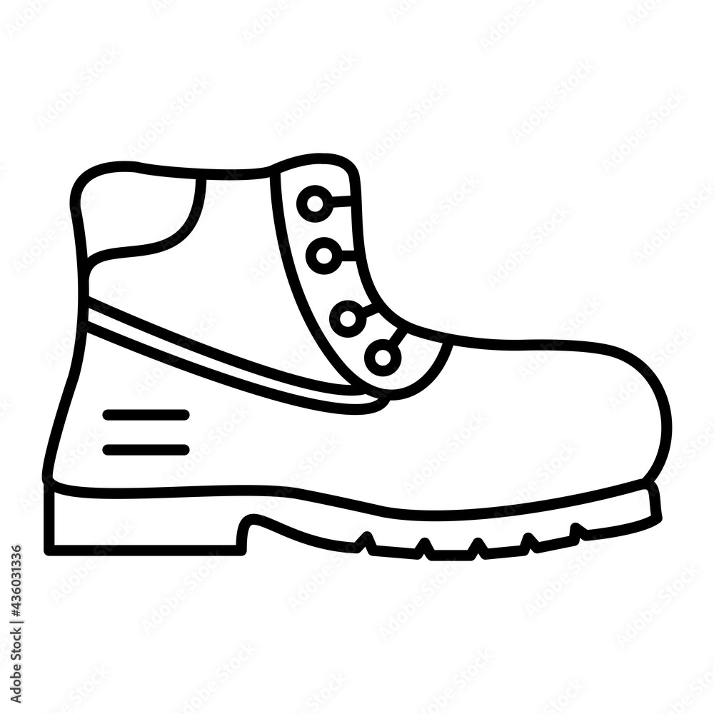 Vector Boot Outline Icon Design Vector Boot Outline Icon Design