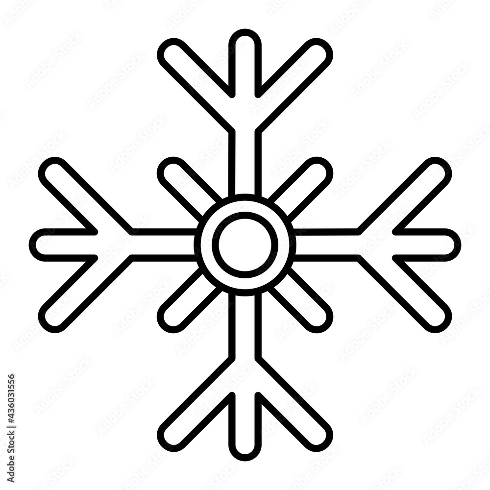 Vector Snowy Outline Icon Design Vector Snowy Outline Icon Design