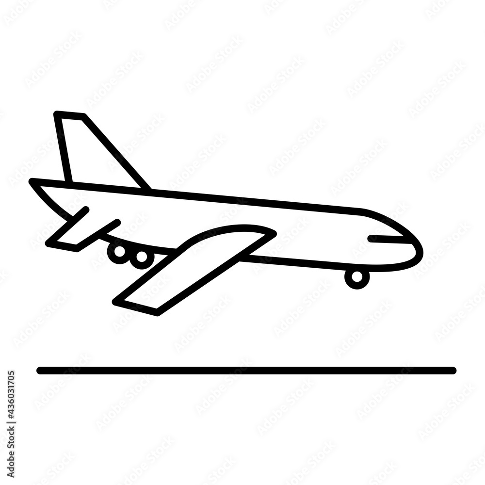 Vector Landing Outline Icon Design Vector Landing Outline Icon Design