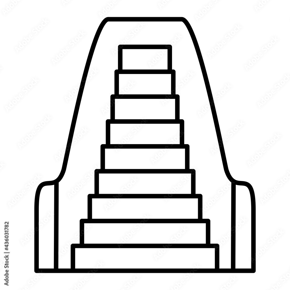 Vector Escalator Outline Icon Design Vector Escalator Outline Icon Design