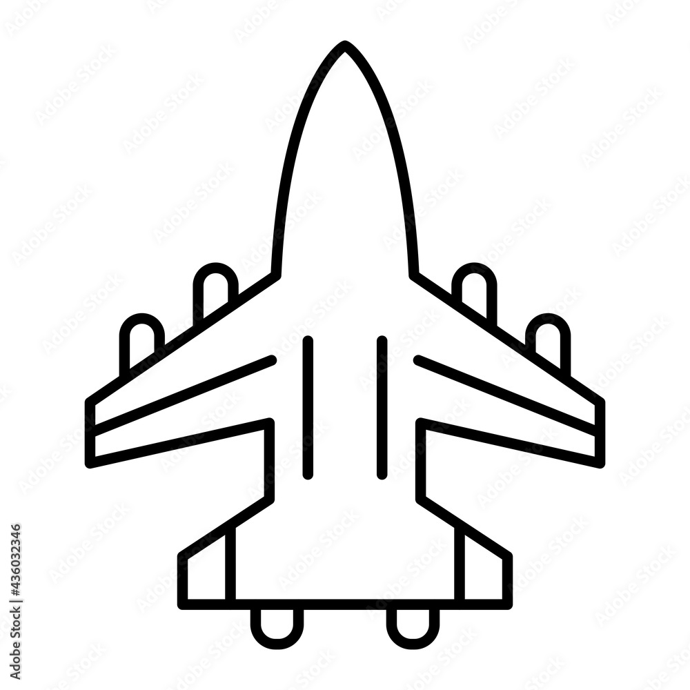 Vector Jet Outline Icon Design