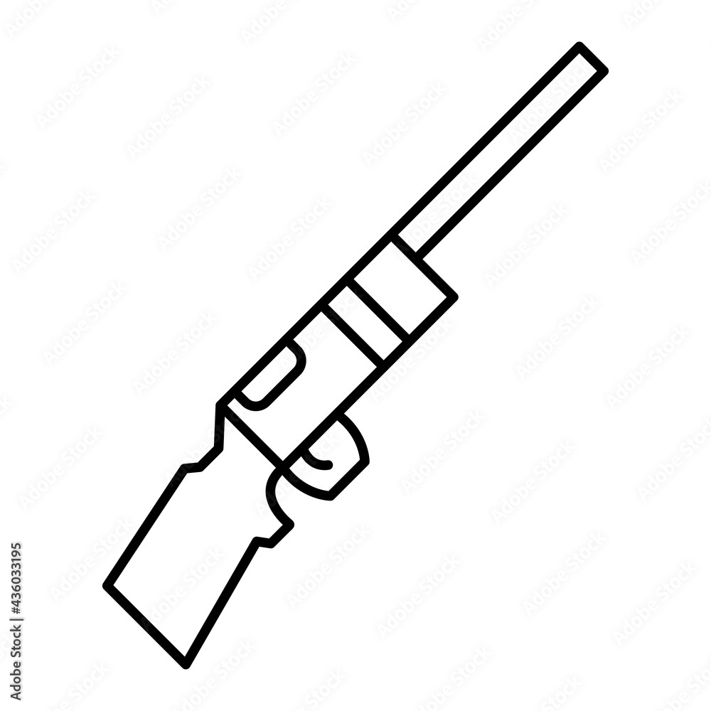 Fototapeta premium Vector Rifle Outline Icon Design