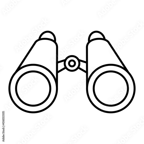 Vector Binoculars Outline Icon Design