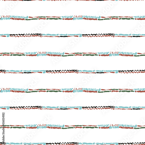 Seamless pattern of traditional African wicker ornament