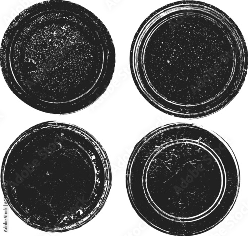 Grunge post Stamps Collection, Circles. Banners, Insignias , Logos, Icons, Labels and Badges Set . vector distress textures.blank shapes.