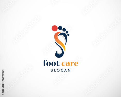 Foot Health Logo Template Design Vector, Emblem, Concept Design, Creative Symbol, Icon