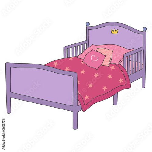 bed in a bedroom