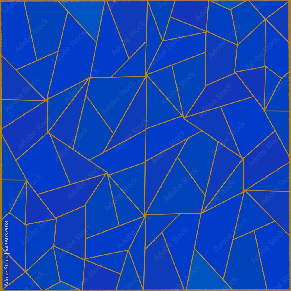 seamless geometric pattern Navy blue shattered pattern fabric background 
