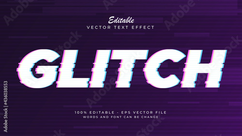 Modern glitch text effect style, distort background template