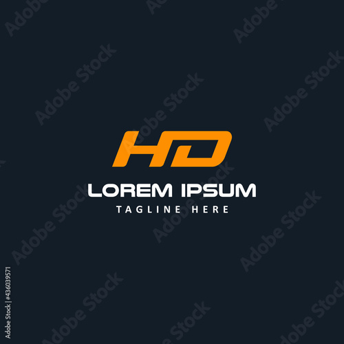 HD lettering logo sport vector image