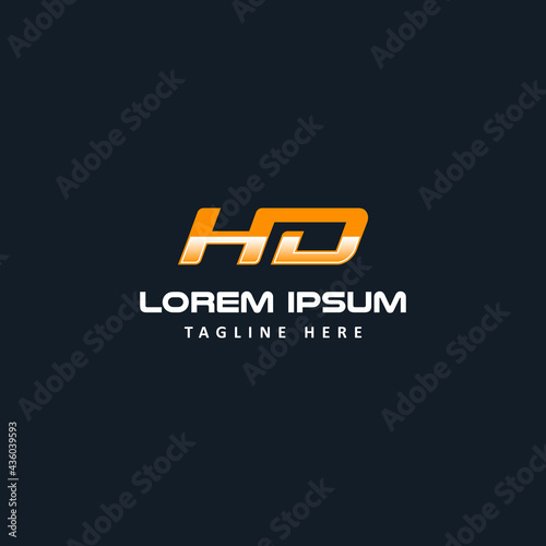 HD lettering logo sport vector image