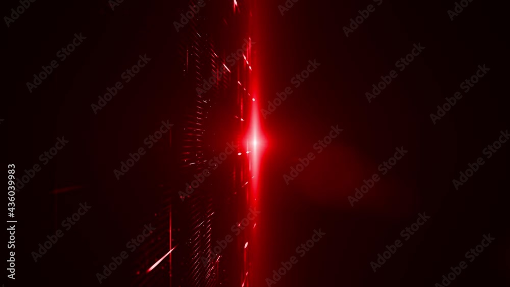Abstract technology Big Data Fx With Lens Background Loop/ 4k animation of an abstract fractal background with big data lines and dots and lens flare smoothly flickering and seamless looping