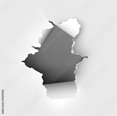 ragged Hole torn in ripped paper on transparent background