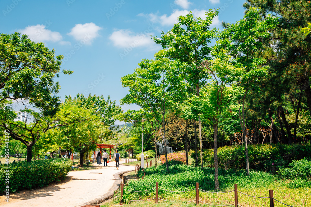 Spring of Bonghwangdae Park in Gimhae, Korea