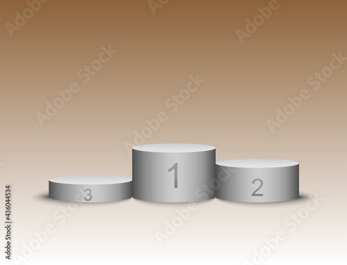 Championship podium on a brown background