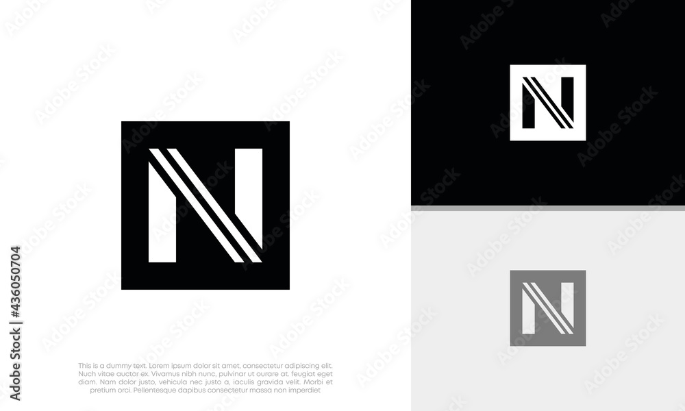 Initial N logo design. Innovative high tech logo template. Template label for blockchain technology. Initial N logo design. Innovative high tech logo template. Template label for blockchain technology.
