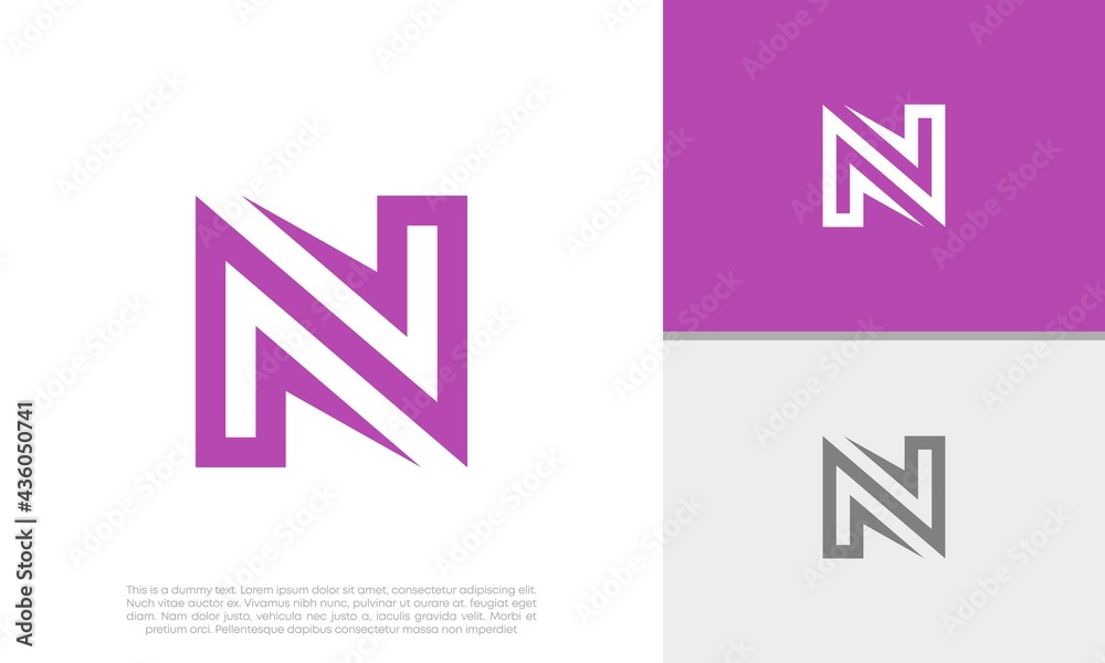 Initial N logo design. Innovative high tech logo template. Template label for blockchain technology. Initial N logo design. Innovative high tech logo template. Template label for blockchain technology.