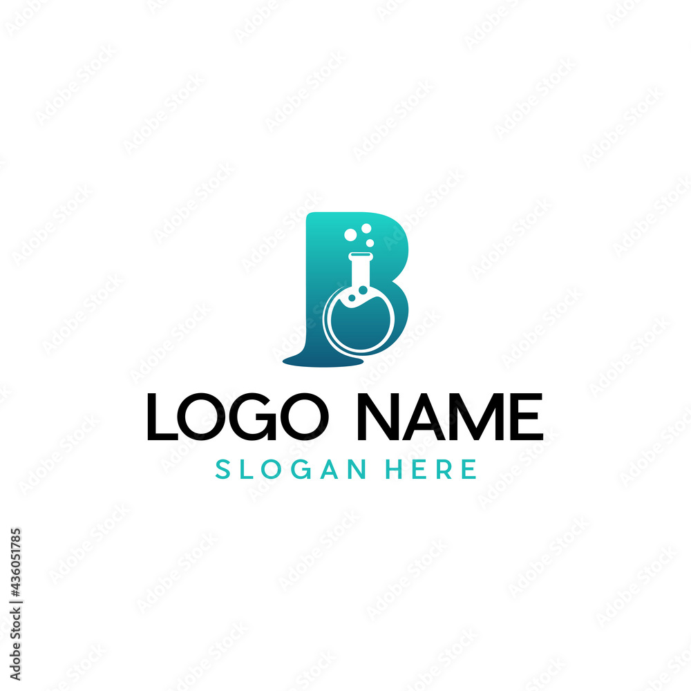 Letter B Lab Logo Design Letter B Lab Logo Design