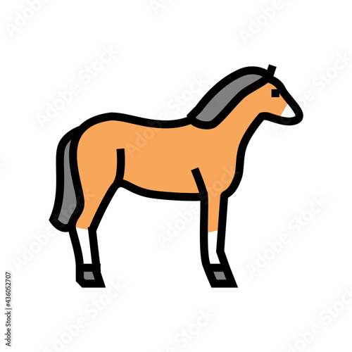 horse animal color icon vector. horse animal sign. isolated symbol illustration