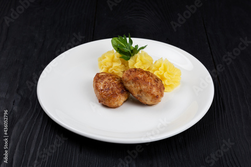 Chicken meat cutlet with ma...